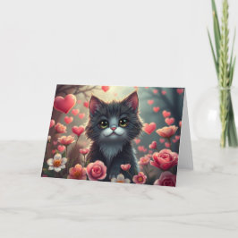 Romantiskt Valentines-kort Tack Kort
