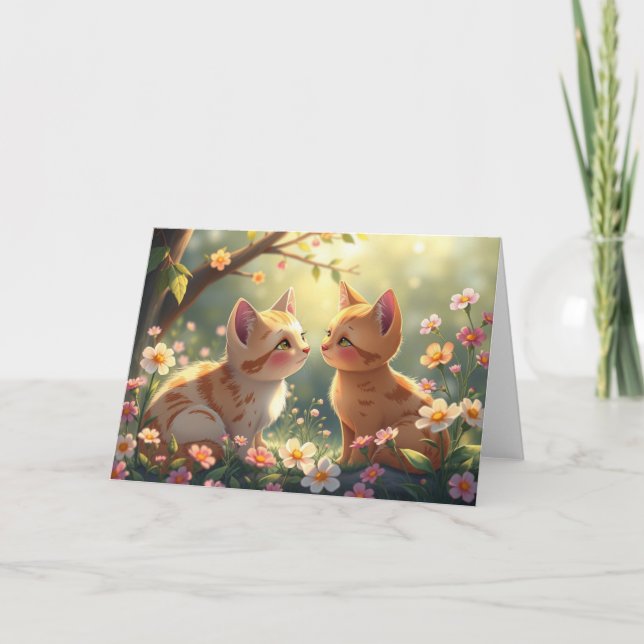 Romantiskt Valentines-kort Tack Kort (Framsida)