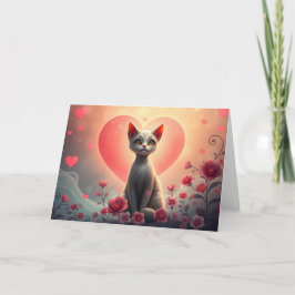 Romantiskt Valentines-kort Tack Kort