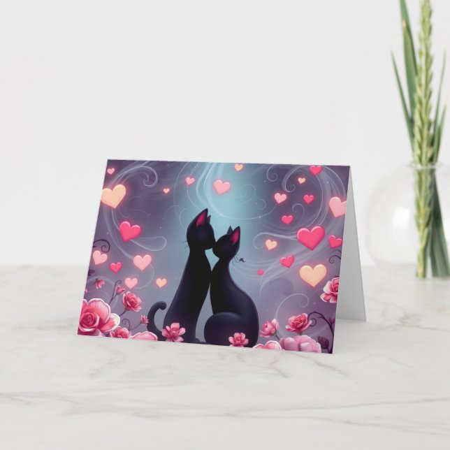 Romantiskt Valentines-kort Tack Kort (Framsida)