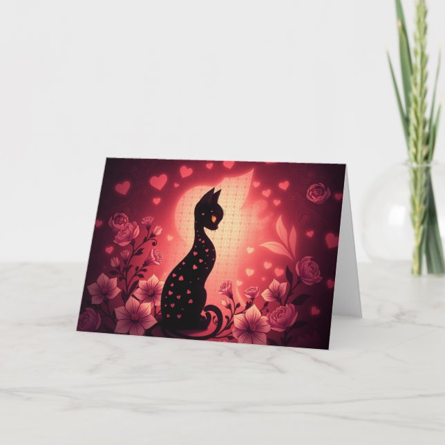 Romantiskt Valentines-kort Tack Kort (Framsida)