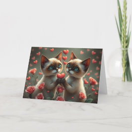 Romantiskt Valentines-kort Tack Kort