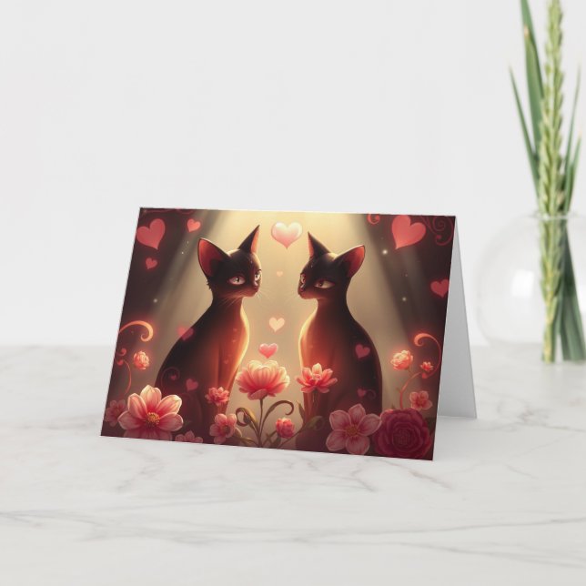 Romantiskt Valentines-kort Tack Kort (Framsida)