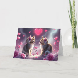Romantiskt Valentines-kort Tack Kort