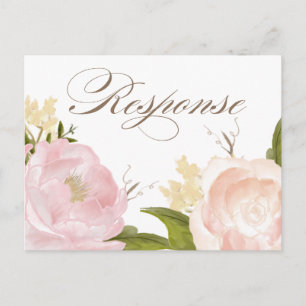 Romantiskt vattenfärgsblommor OSA vykort