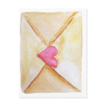 Romantiskt vattenfärgshjärta