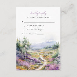 Romantiskt violett Bröllop OSA Tilläggskort