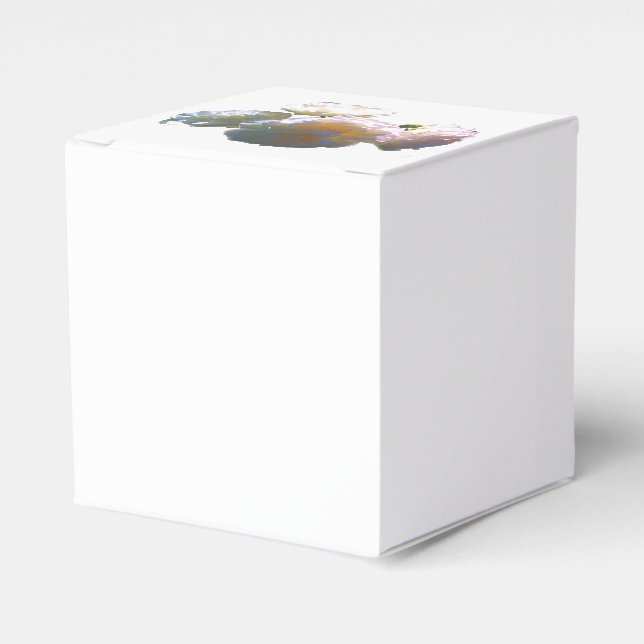 Romantiskt vitt, gult, orange, guldfärgat ro presentaskar (Framsidan Sidan)