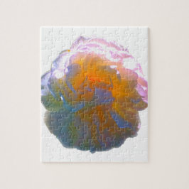 Romantiskt vitt, gult, orange, guldfärgat ro pussel