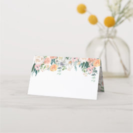 Romantiskt Watercolor Bröllop-mappat platskort Placeringskort