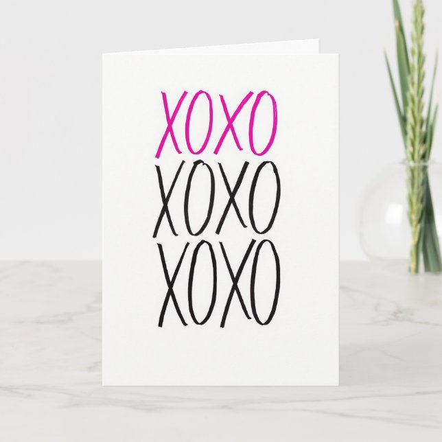 Romantiskt Xoxo Jag Älskar Dig Kort (Framsida)
