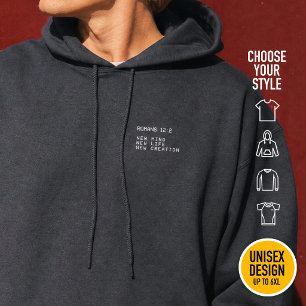 Romarbrev 12:2 Nytt sinne livs skapelse minimalism Hoodie