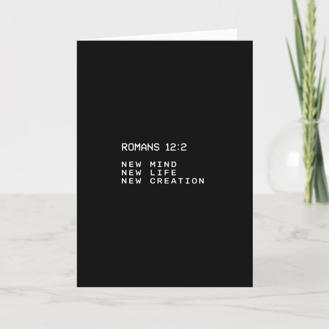 Romarbrev 12:2 Nytt sinne livs skapelse minimalism Kort (Framsida)