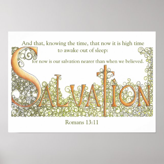 Romarbrev 13:11 Frälsning Poster (Framsidan)