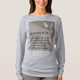 Romarbrev 8:28 Bibelvers Kvinnor Långärmad T-Shirt