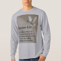 Romarbrev 8:28 Bibelvers Mäns Långärmad T-Shirt