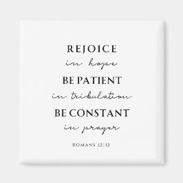 Romarbrevet 12:12 Bibelvers Magnet