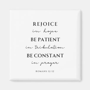 Romarbrevet 12:12 Bibelvers Magnet
