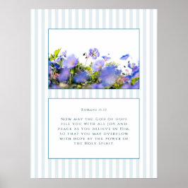 Romarbrevet 15:13 Bibelvers Blommig och Kustnära Poster