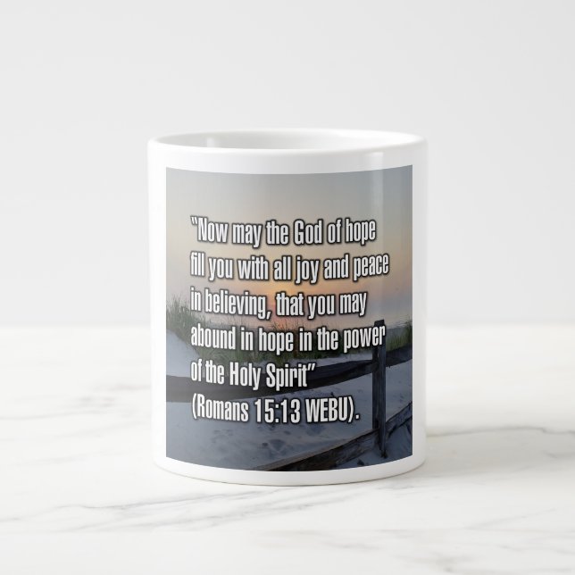 Romarbrevet 15:13 WEBU Mug Jumbo Mugg (Framsidan)