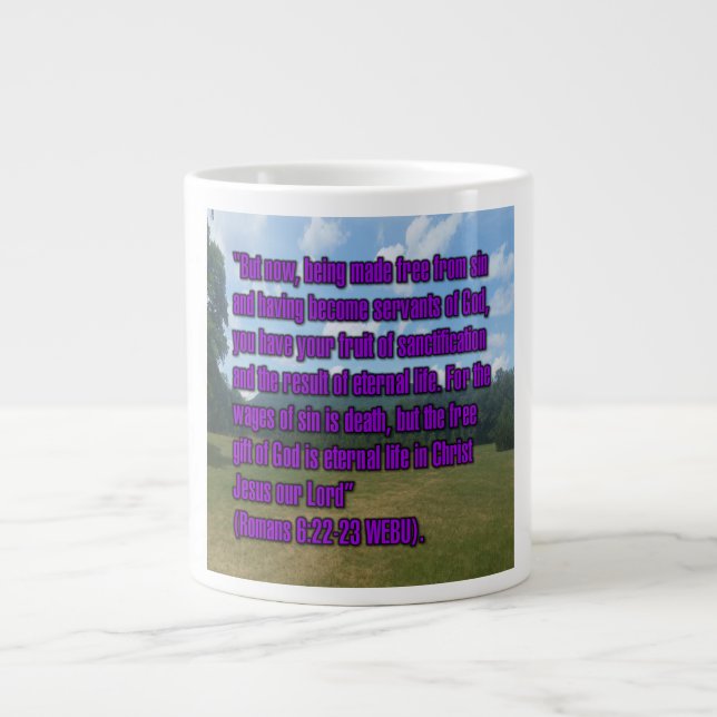 Romarbrevet 6:22–23 WEBU Mug Jumbo Mugg (Framsidan)