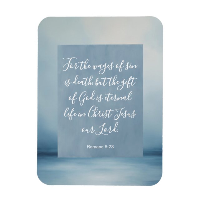 Romarbrevet 6:23 Anpassningsbar Bibelvers Magnet (Vertikal)