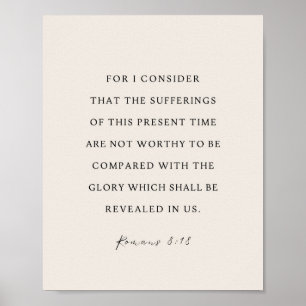 Romarbrevet 8:18 Bibelvers Poster