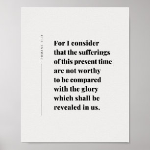 Romarbrevet 8:18 Bibelvers Poster