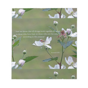 Romarbrevet 8:28 anteckningsblock