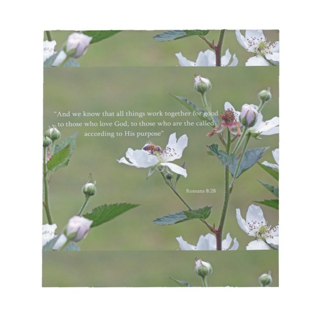 Romarbrevet 8:28 anteckningsblock (Framsida)