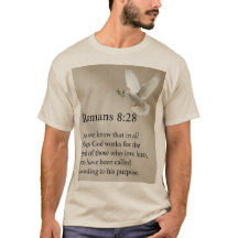 Romarbrevet 8:28 Bibelvers Mäns T-Shirt