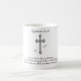 Romarbrevet 8:28 kristen bibelvers kaffemugg
