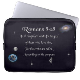 Romarbrevet 8:28 kristen bibelvers laptop fodral