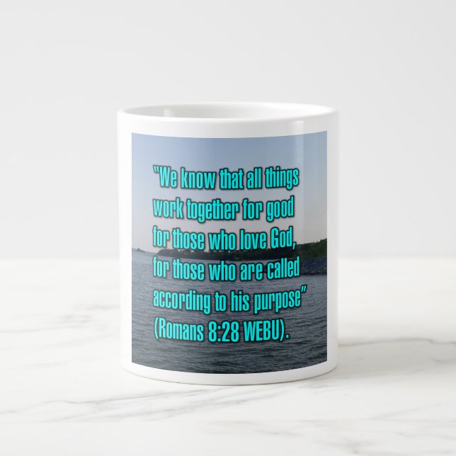 Romarbrevet 8:28 WEBU Mug Jumbo Mugg (Framsidan)
