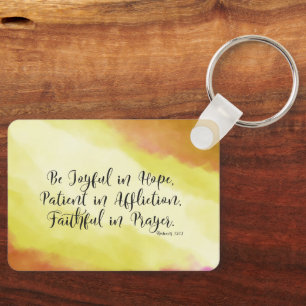 Romare 12:12 Var Glatta i hoppets kristna bibel Nyckelring