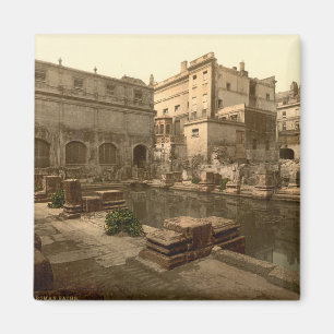 Romarebad och Abbey mig, bad, Somerset, England Magnet