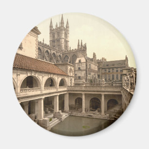 Romarebad- och Abbeydropp, bad, Somerset, England Magnet