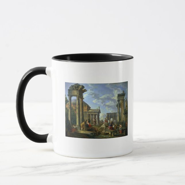 Romaren fördärvar med en profet, 1751 mugg (Vänster)