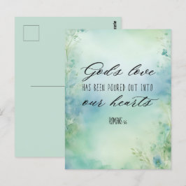 Romarna Guds kärlek har hällts ut i våra hjärtan Vykort
