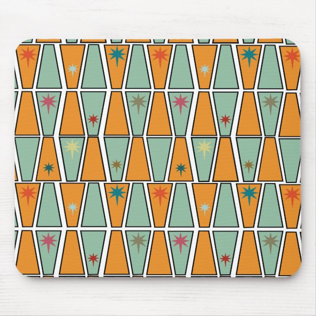 Rombformer med stjärnexplosioner  musmatta (Framsidan)