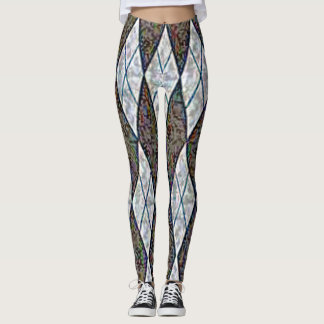 rombiskt rutmönster leggings