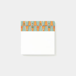 Romboidformade figurer med stjärnexplosioner post-it block