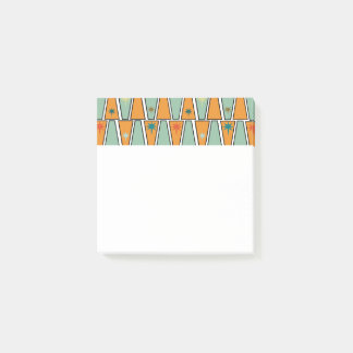Romboidformade figurer med stjärnexplosioner post-it block