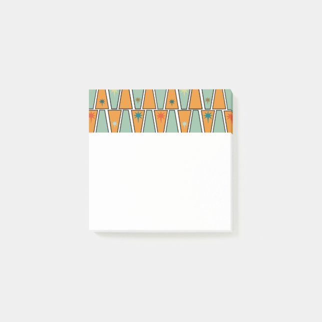 Romboidformade figurer med stjärnexplosioner  post-it block (Framsida)