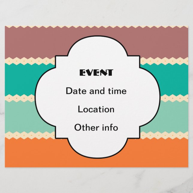 Rombus rader abstrakt design reklamblad (Framsidan)