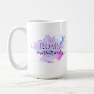 Rome byggdes inte i en dag Motivational Kaffemugg
