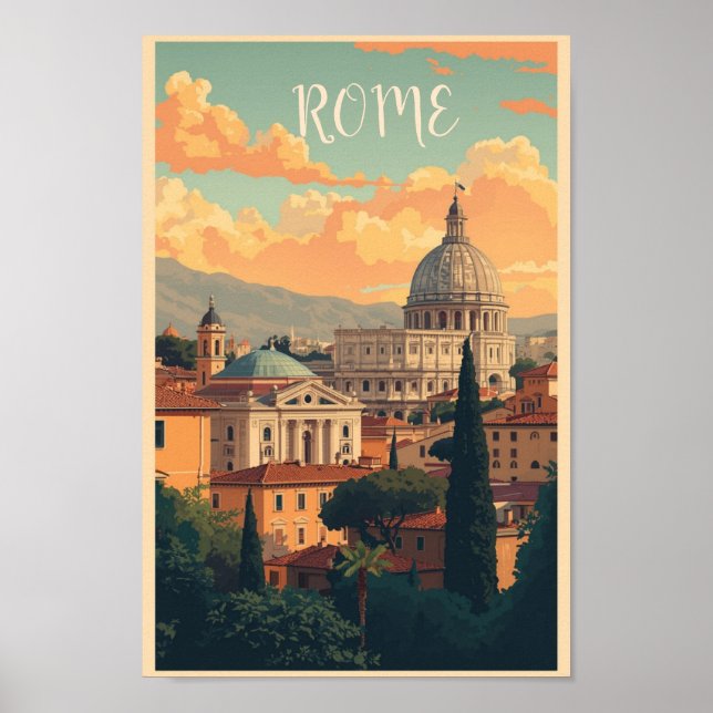 ROME Colosseum Art Print Poster (Framsidan)