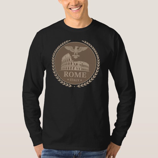 Rome Colosseum Italy Europe T Shirt (Framsida)