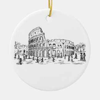 rome colosseum julgransprydnad keramik