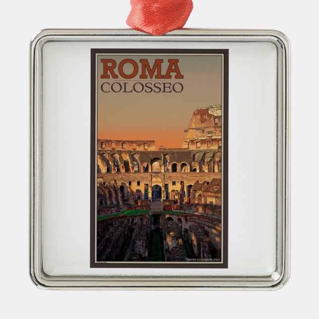 Rome - Colosseum och månen Julgransprydnad Metall (Framsidan)